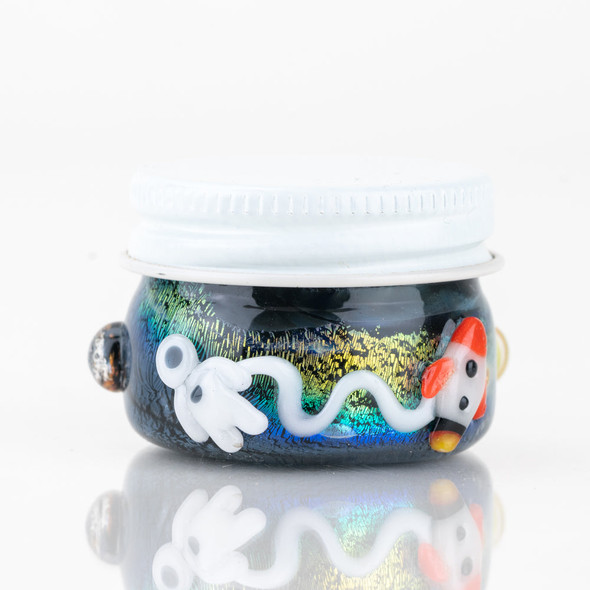 Empire Glassworks Universe terp jar for wholesale head-shop supplies with rocket and galaxy details