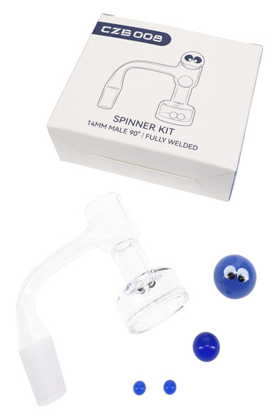 Terp slurper quartz banger spinner kit with assorted quartz bead accessories for dab displays