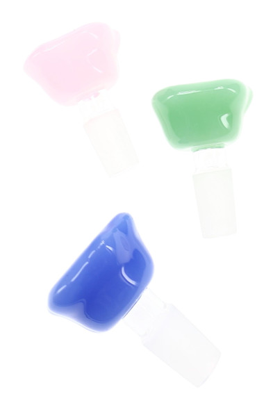 Bright slime 14.5 mm male glass-on-glass flower bowl for water pipe accessory displays