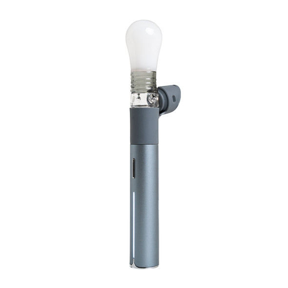 BigFun! white LightBowlb Pivot glass top with a compact lightbulb-inspired borosilicate body