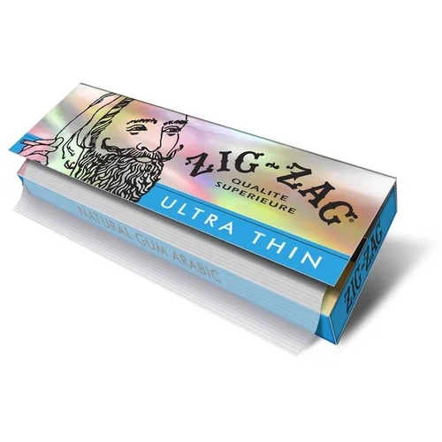 24-Pack Zig-Zag Ultra Thin 1 1/4 Papers Display – 32 Leaves/Pack – RP151
