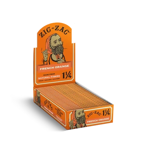 24-Pack Zig-Zag Orange 1 1/4 Paper Display – 32 Leaves per Pack – RP152