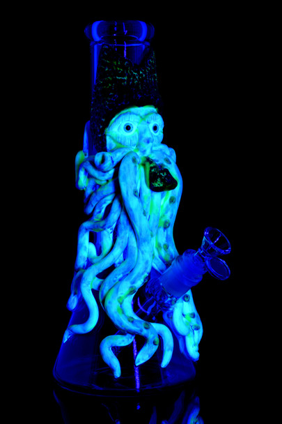 Large Thick GoG Davy Jones Glow in the Dark Beaker Water Pipe - WP1903