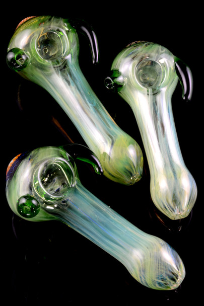 Thick Color Changing Spiked Marble Glass Pipe - P2088