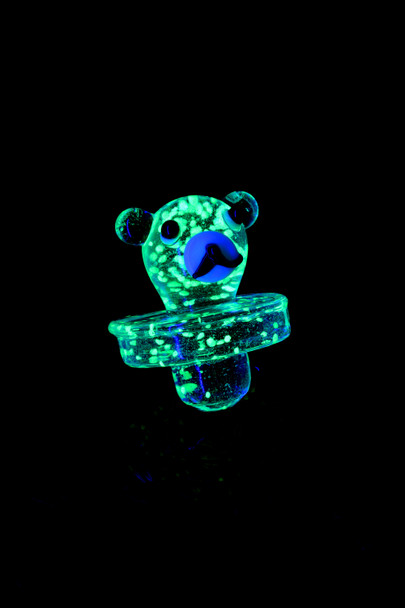 Glass Glow in the Dark Frit Bear Carb Cap - BS712