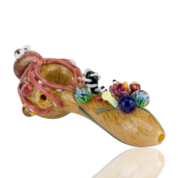(US Made) 4.5" Empire Glassworks Small Kraken Spoon Pipe – P2395