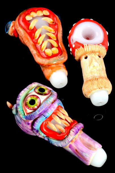 Wholesale resin monster glass pipes in bulk.