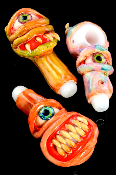 Bulk creepy Halloween pipes for head shop resale.
