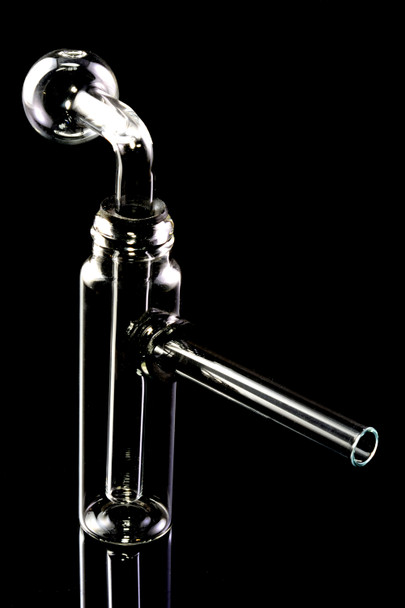 (US Made) Mini Clear Glass Bottle Oil Burner Bubbler Rig - OIL110