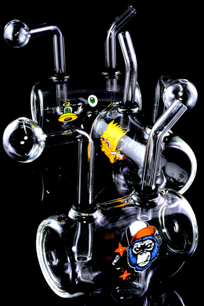 (US Made) Glass Barrel Decal Oil Burner Rig - OIL126