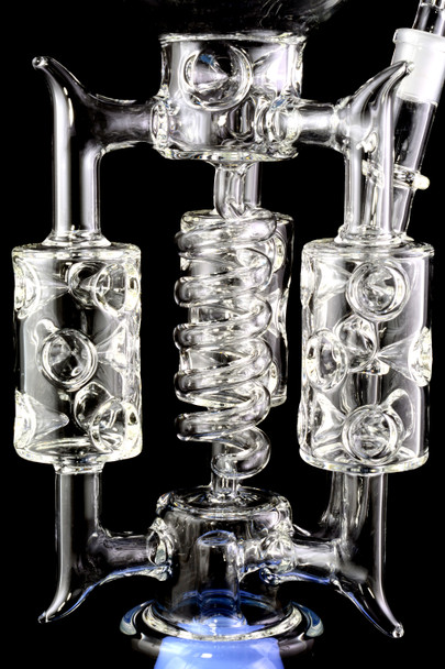 "The Goliath" Large Glass Spiral Recycler Water Pipe with Showerhead Tree Perc - WP2561