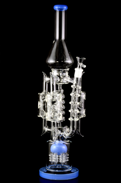 "The Goliath" Large Glass Spiral Recycler Water Pipe with Showerhead Tree Perc - WP2561