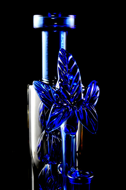 Small GoG Straight Shooter Stemless Vining Leaves Dab Rig - WP2596