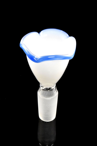 14.5mm Male Colored Glass on Glass Flower Bowl - BS769