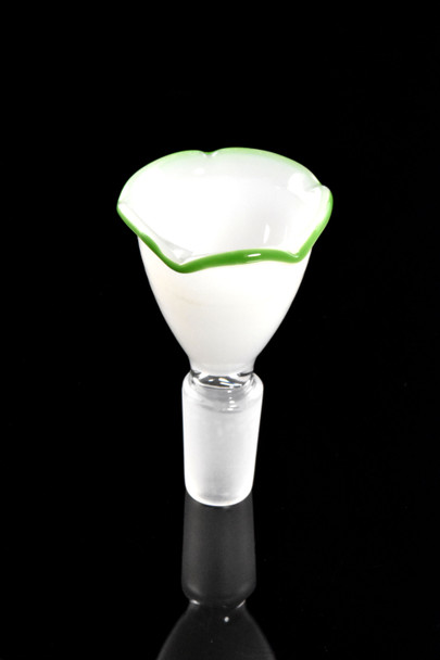 14.5mm Male Colored Glass on Glass Flower Bowl - BS769