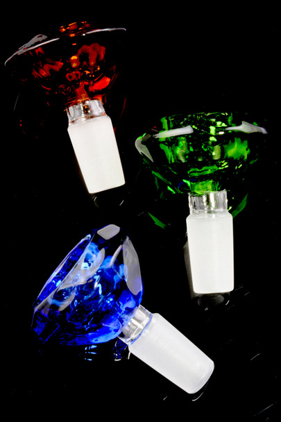 14.5mm Male Colored Glass on Glass Bowl - BS782