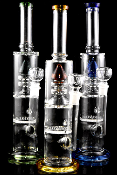 Large Straight Shooter GoG Water Pipe with Honeycomb Perc - WP2705