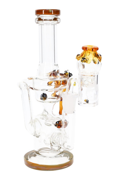 (US Made) 8.5" Mini Beehive Recycler Dab Rig - WP2712