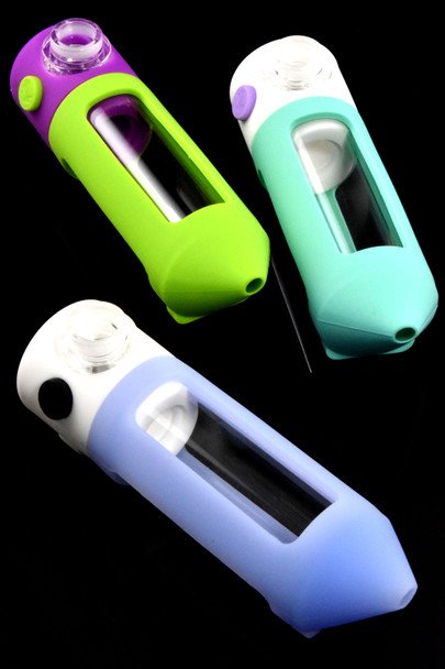 5.5" Stonerware Perc Silicone/Glass Modular Water Pipe - WP2714