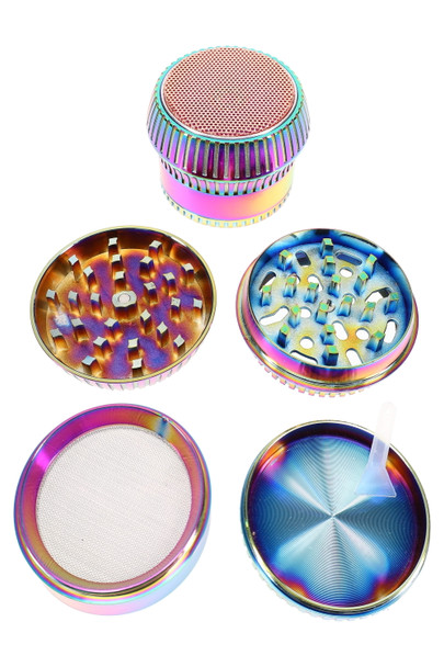 63mm 4 Part Rainbow Zinc Alloy Grinder - G0434