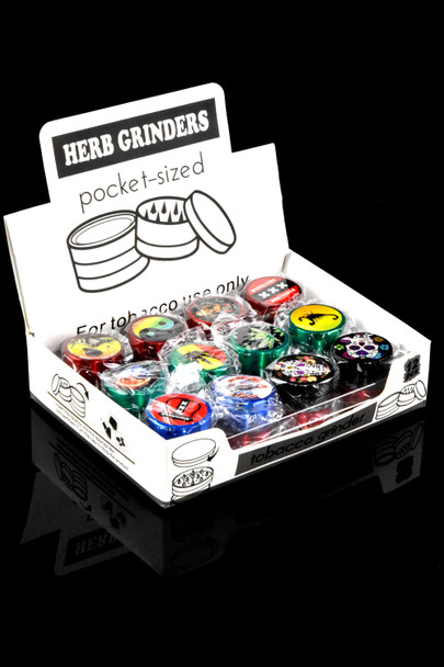 30mm 2 Part Metal Grinder with Sticker Decal - G0442