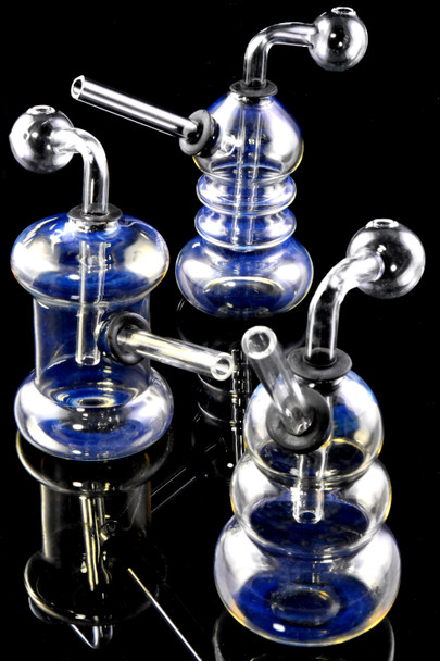 Small Fumed Glass Oil Burner Rig - OIL171