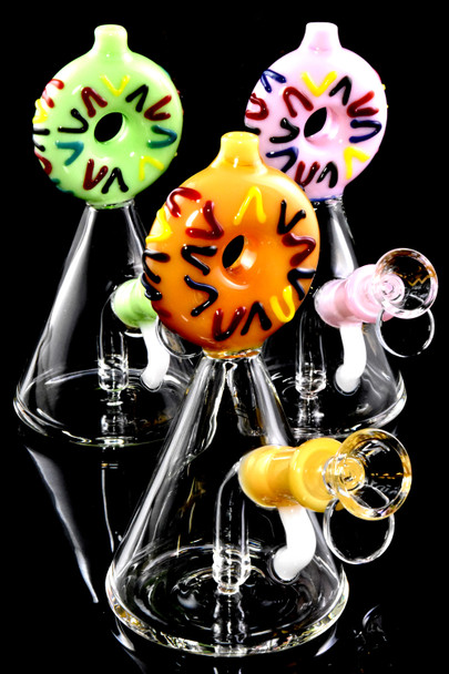 6.5" Small Glass Sprinkle Donut Beaker Water Pipe - WP2813