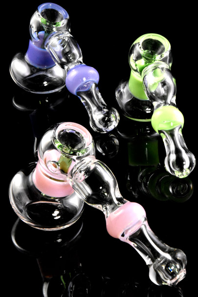 Clear Glass Slime Hammer Bubbler - B1372