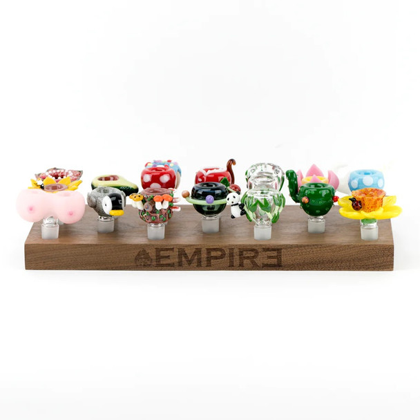 (US Made) 12" Wooden Bowl Piece Display – 14.5 mm Female – M0416