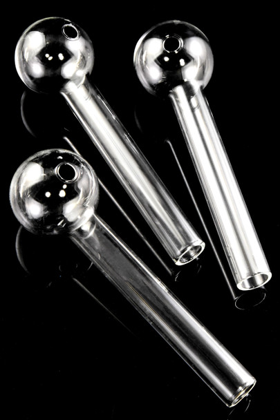 (US Made) Large Clear Glass Oil Burner Pipe - OIL183