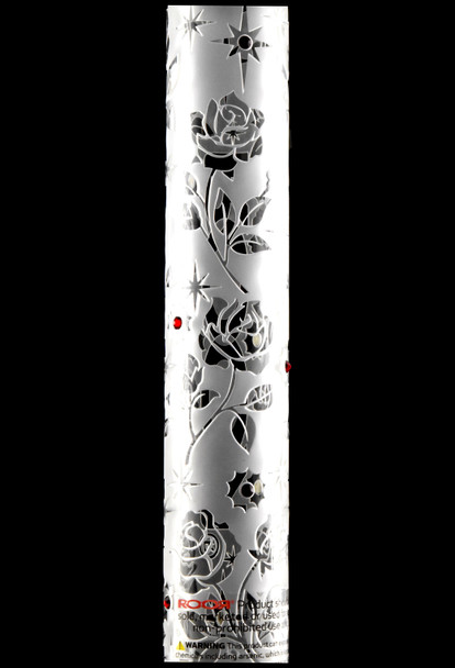 RooR Custom 18" Sandblasted Rose Glass on Glass Beaker Water Pipe - WP2953