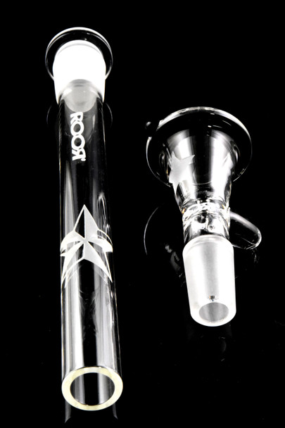 RooR Custom 18" Sandblasted Tattoo Glass on Glass Beaker Water Pipe - WP2954