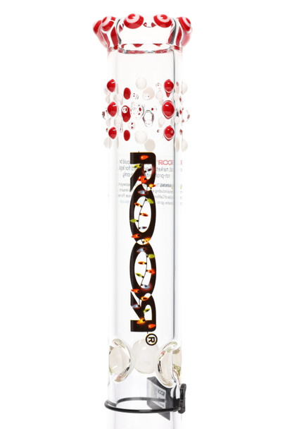RooR Custom 14" Glass on Glass Beaker Water Pipe with Triple Color Crown - WP2956
