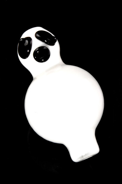 Wholesale white glass bubble dab cap for smoke shop purchase.