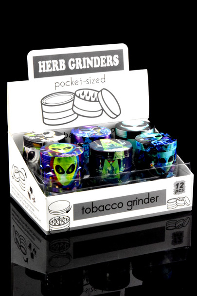 50mm 4 Part Zinc Alloy Alien Decal Grinder - G0470