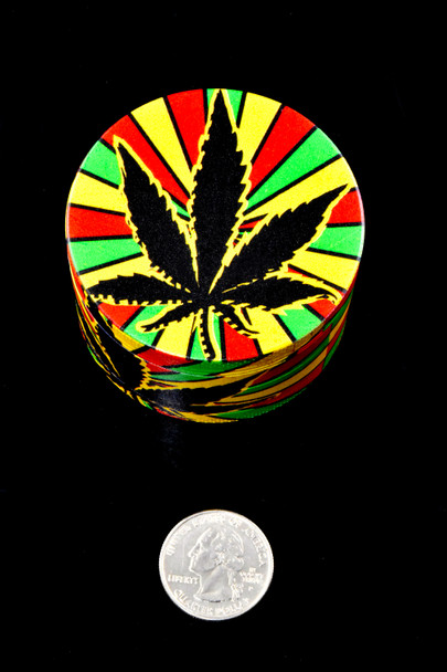 60mm 4 Part Psychedelic Leaf Zinc Alloy Grinder - G0475