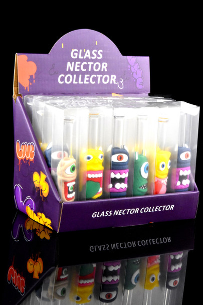 5" Silicone Monster Sleeve Glass Dab Straw - P3042