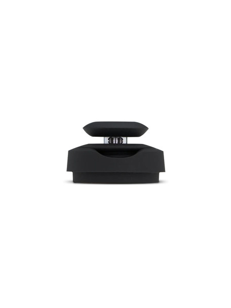 Matte black Puffco New Peak Joystick Cap with silicone tether, low-profile directional airflow design; durable stainless steel/silicone build for wholesale vape sets. Matte black Puffco New Peak Joystick Cap with silicone tether, low-profile directional airflow design; durable stainless steel/silicone build for wholesale vape sets.