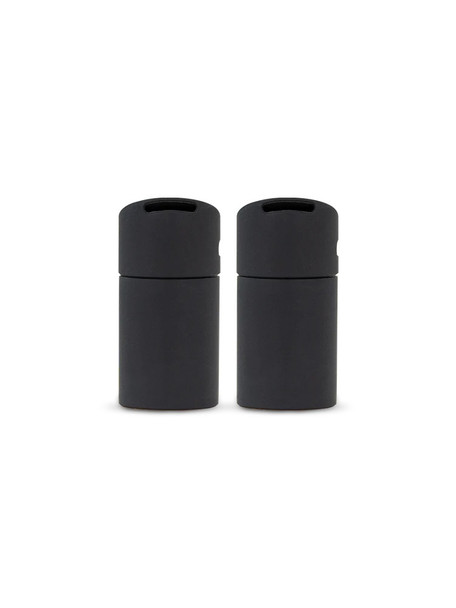 Wholesale Puffco Pivot 3D Chamber 2-pack in Onyx, quick-release swappable cartridges shown side-by-side, clean front studio angle on white.