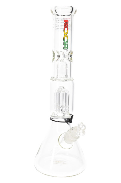 RooR Tech 14" Glass on Glass 5mm Thick Beaker Water Pipe with Tree Perc - WP2495