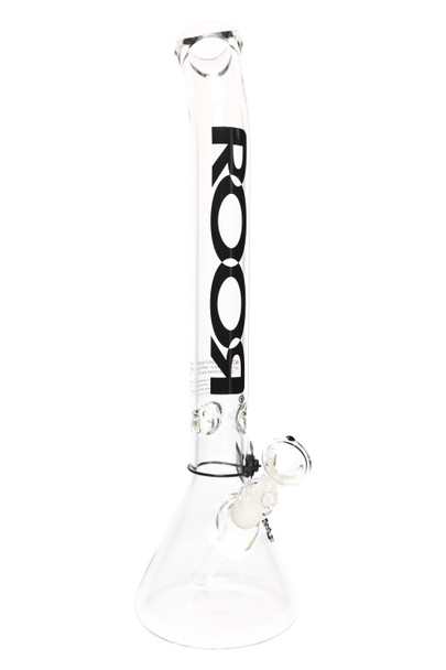 RooR Bent Neck 5mm Thick Glass on Glass  18" Beaker Water Pipe - WP2526