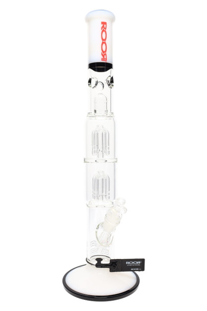 RooR Tech 17" Multicolor GoG Straight Shooter Water Pipe with Double Tree Percs - WP2933
