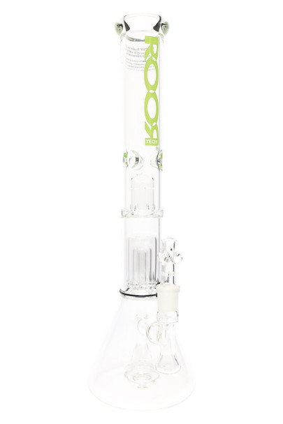 RooR Tech Glass on Glass Stemless Multi Perc 18" Beaker Water Pipe - WP2937