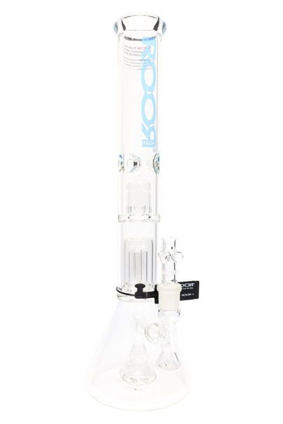 RooR Tech Glass on Glass Stemless Multi Perc 18" Beaker Water Pipe - WP2937