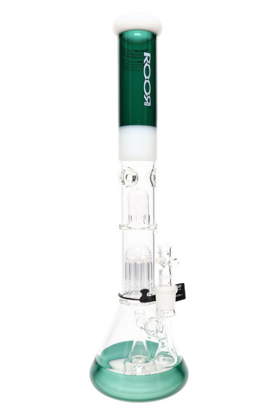 Wholesale genuine RooR Tech teal & white water pipe with stereo tree percs.