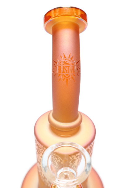 7.5" Metallic Frosted Glass on Glass Holiday Water Pipe - WP3175