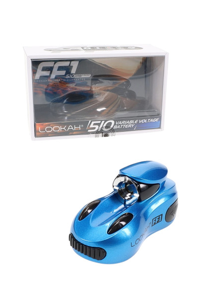 Wholesale Lookah blue F1 car vaporizer battery for head shop purchase.