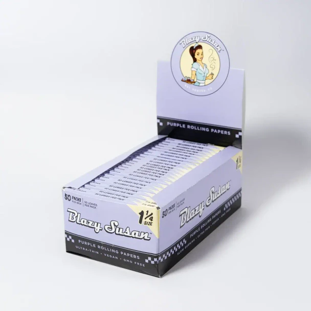 50-Pack Blazy Susan 1 ¼ Rolling Papers Display – RP351