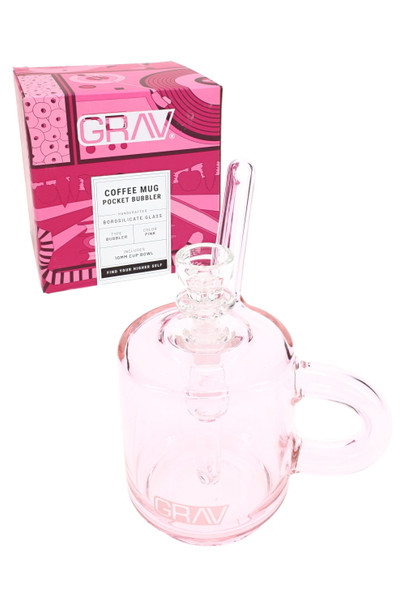 4.5" GRAV Colorful Glass Coffee Mug Pocket Bubbler – B1515