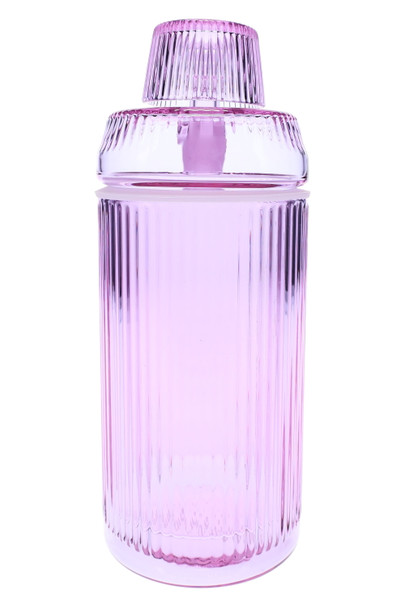 Light purple/lavender ribbed Deco Gravity Bong “Orchid” colorway; wholesale tabletop gravity piece shown front view. Light purple/lavender ribbed Deco Gravity Bong “Orchid” colorway; wholesale tabletop gravity piece shown front view.